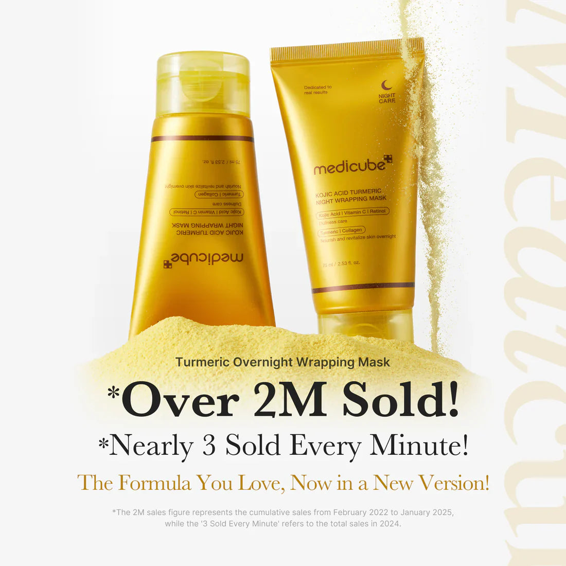 Medicube Kojic Acid Turmeric Overnight Wrapping Mask 75ml - luut