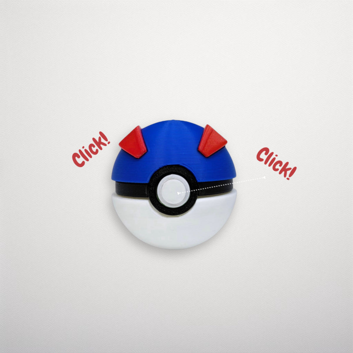Great Ball Clicker Fidget Keychain - 3D Printed PLA Toy Gift