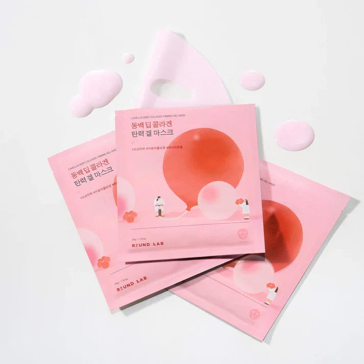 Round Lab Camellia Deep Collagen Firming Gel Mask (4ea) - luut