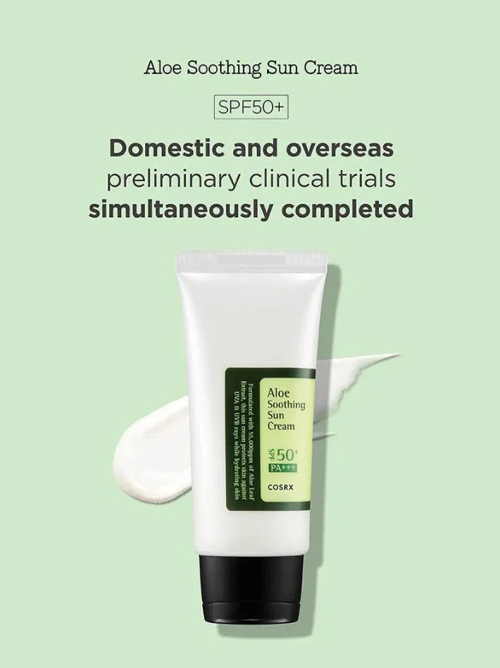 COSRX Aloe Soothing Sun Cream SPF50+ Broad Spectrum - luut