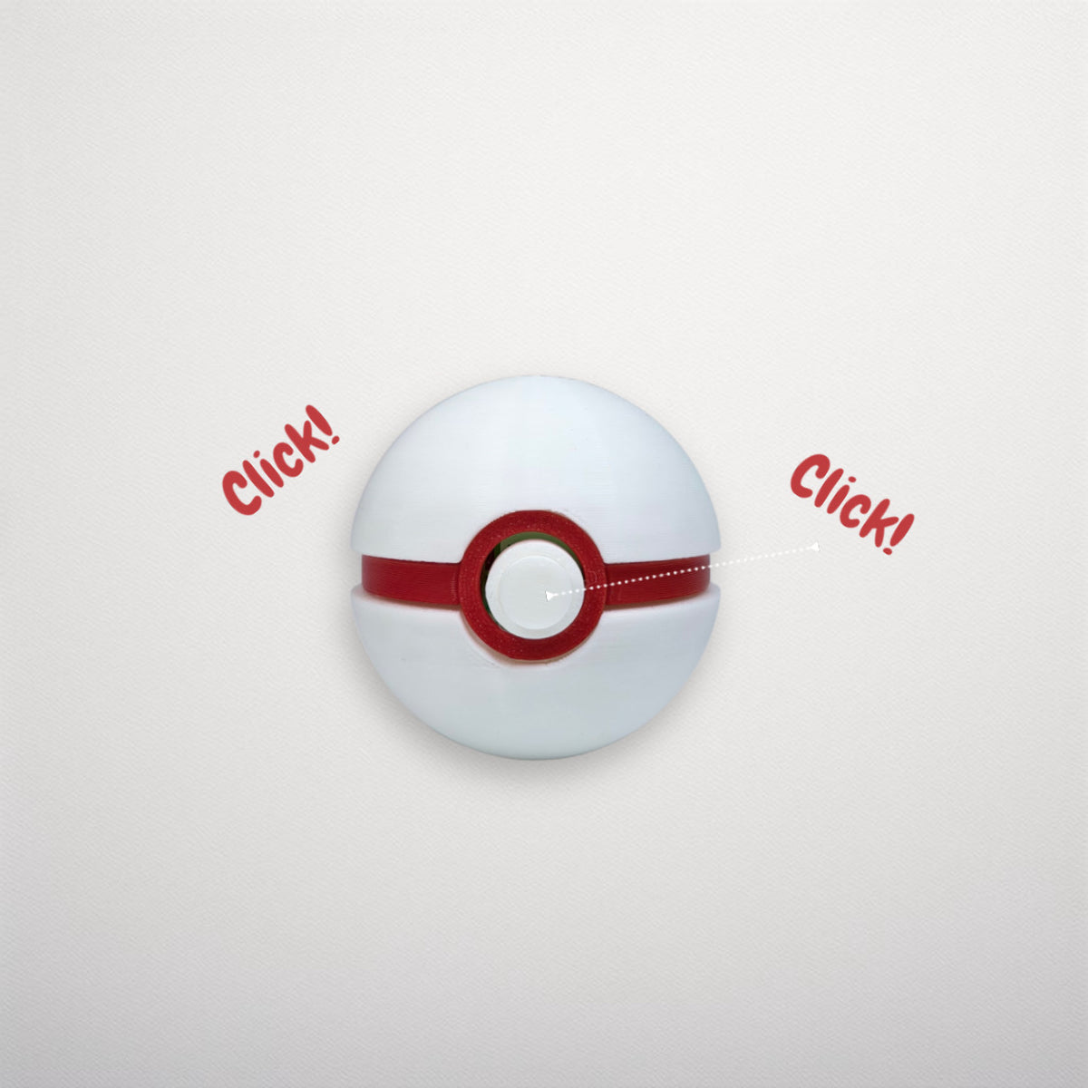 Premier Ball Clicker Fidget Keychain – 3D Printed PLA Toy Gift