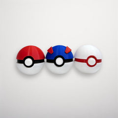 Pokeball Clicker Fidget Keychain - 3D Printed PLA Toy Gift