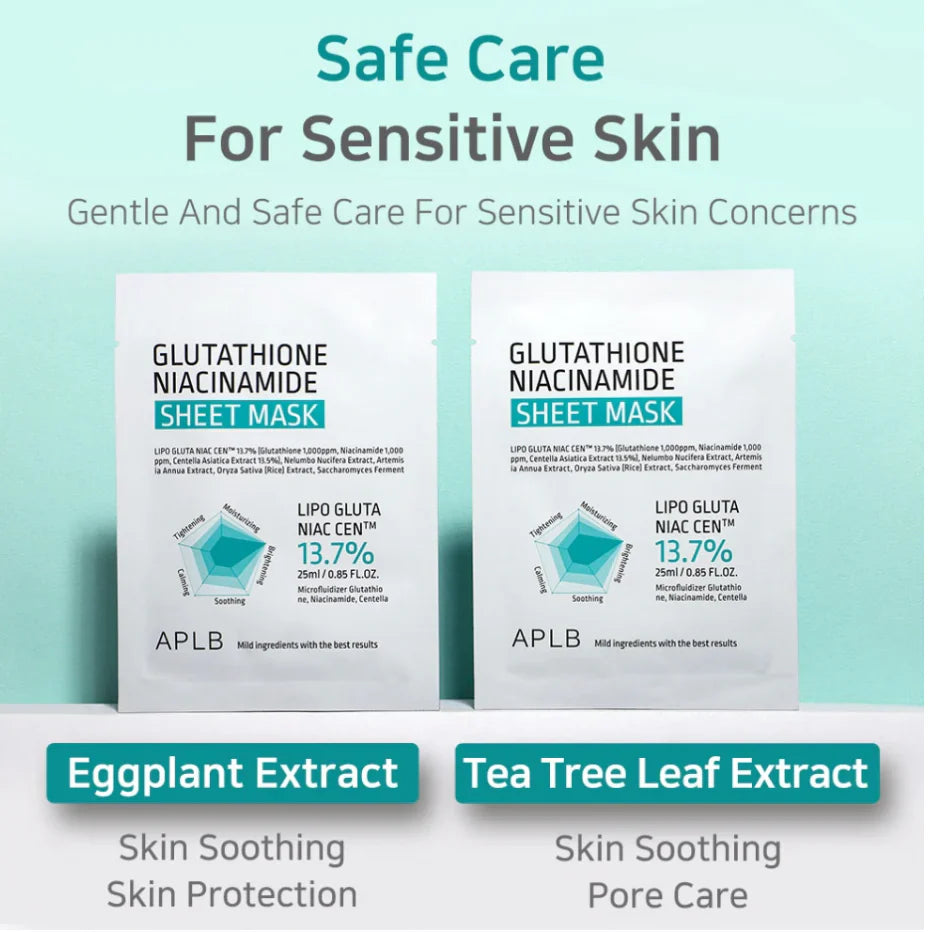 APLB Glutathione Niacinamide Sheet Mask - luut