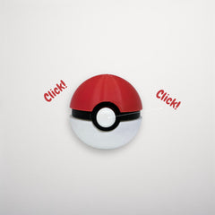 Pokeball Clicker Fidget Keychain - 3D Printed PLA Toy Gift