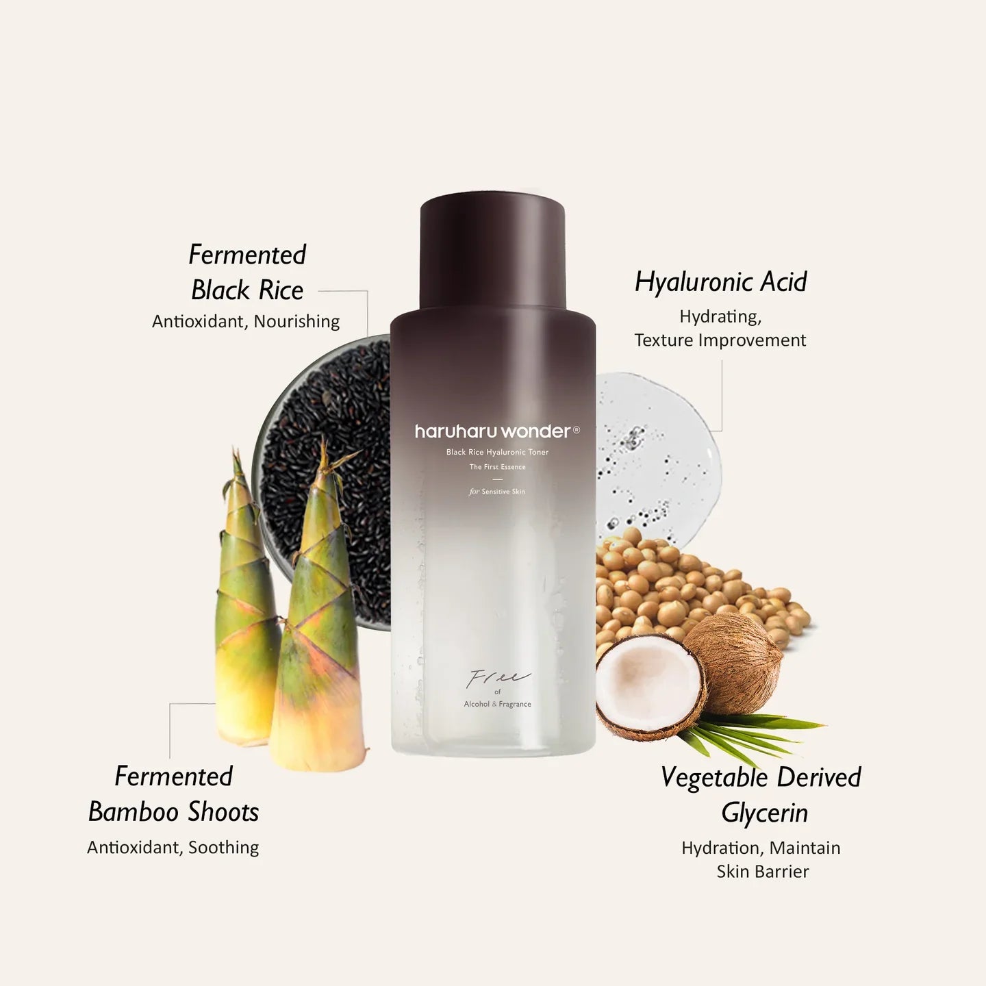 Haruharu Wonder Black Rice Hyaluronic Toner - luut