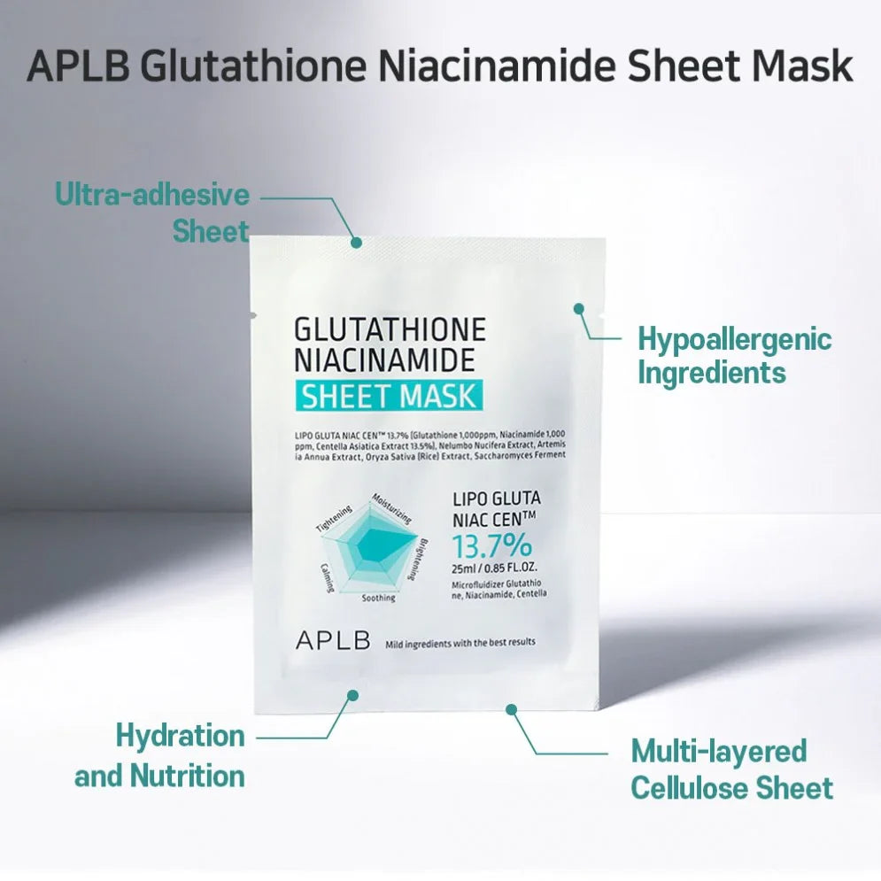 APLB Glutathione Niacinamide Sheet Mask - luut
