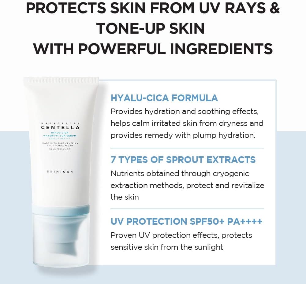 Skin1004 Madagascar Centella Hyalu-Cica Water-Fit Sun Serum - luut