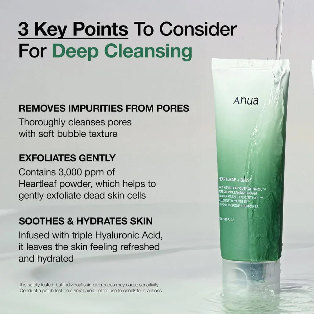 ANUA Heartleaf Quercetinol Pore Deep Cleansing Foam - luut